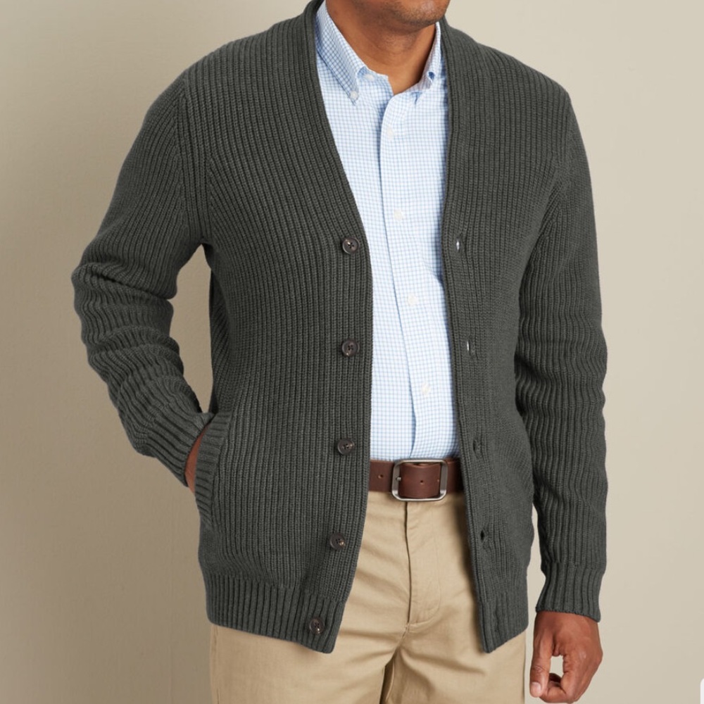 Navy Cardigan Sweater